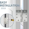 2 PCS Stainless Steel Door Hinges, 4.5 x 4.5 x