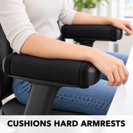 2-Piece Lambswool Armrest Cushion Covers for Office Chairs, Wheelchairs and Walkers
