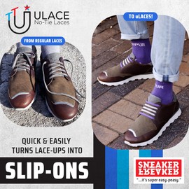 uLace Slims No-Tie Shoelaces - Elastic Shoe Laces for Sneakers - Canvas/Off White