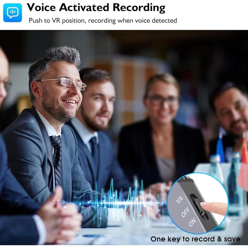 64GB Magnetic Voice Activated Recorder - 40 Hours Continuous Recording