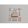 Bonaventura Round Coin Case Shrink Leather, azare pink