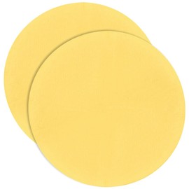 BENECREAT Pack of 2 Round Clay Throw Cloth, 315 mm Yellow Pottery Clay Throw Cushion for Pottery Tools, Accessories for Pottery Machines, 0.8 mm Thick