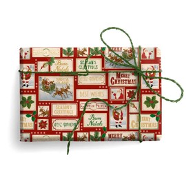Kartos Christmas Wishes Italian Wrapping Paper, Folded