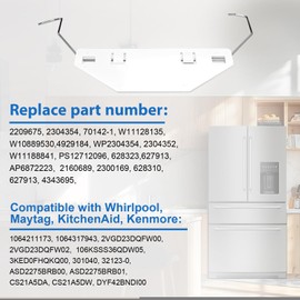 W11342242 W11215550 Refrigerator Ice Maker Shut-Off Arm Replacement for Whirlpool Kenmore Maytag KitchenAid Refrigerator Ice Extension Arm W10889530 AP6872223 2304352 2304354 2209675 PS12712096