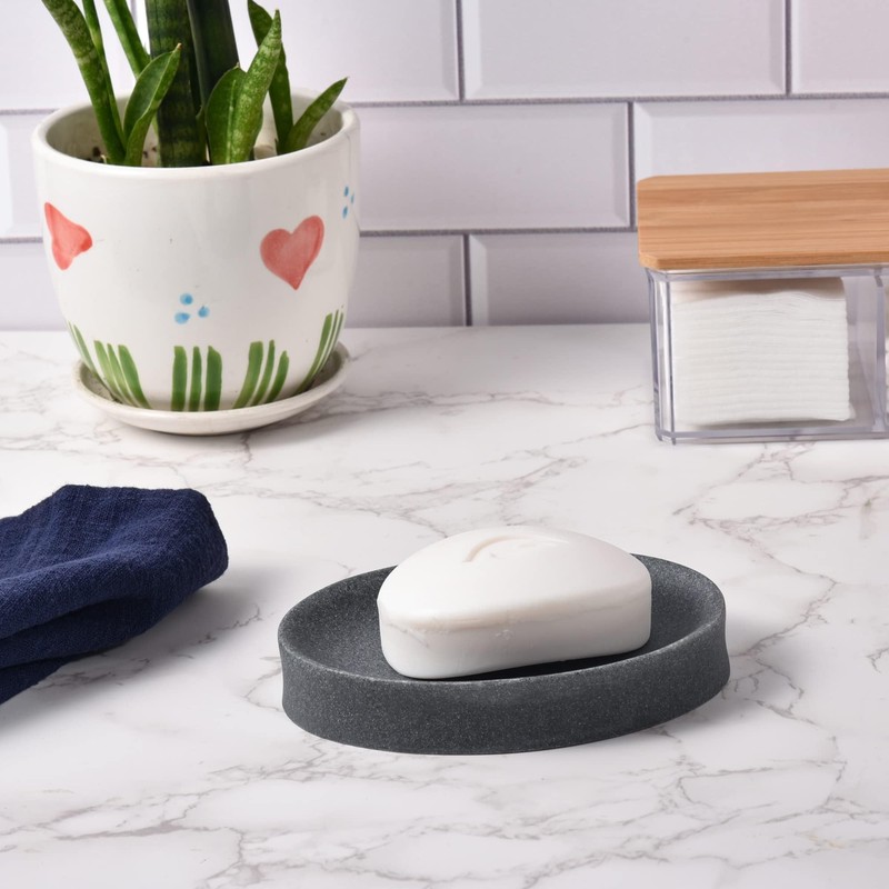 IMEEA Soap Dish Resin Soap Tray Soap Holder Sponge Hand