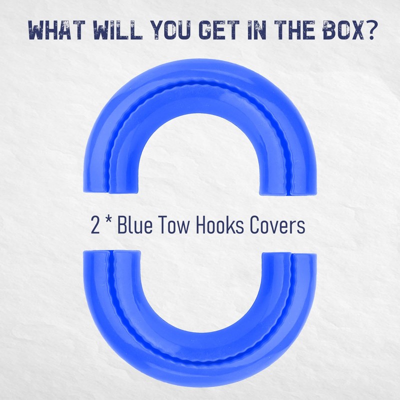 GLOBLED 2 PCS Tow Hooks Covers Hitch Cover Fits for
