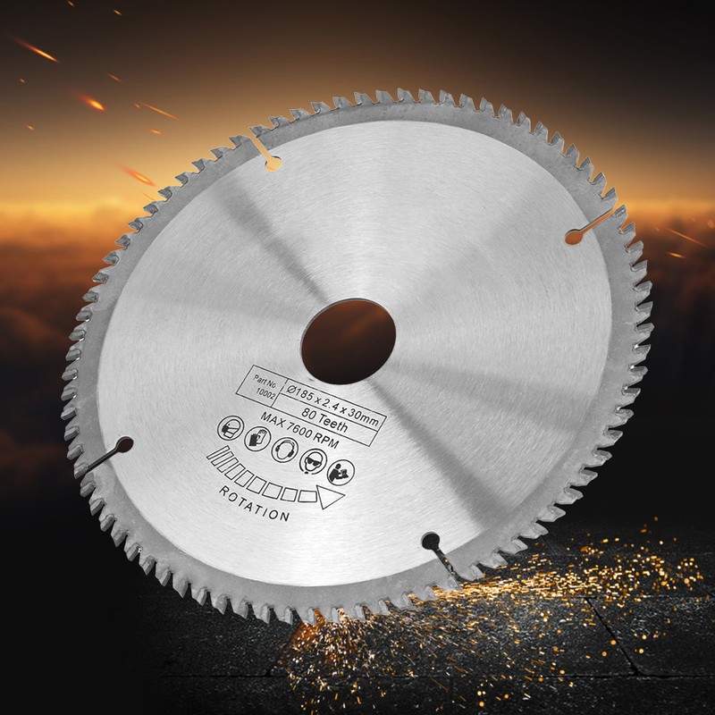 185mm Silver TCT Circular Saw Blade for Wood Cutting 80