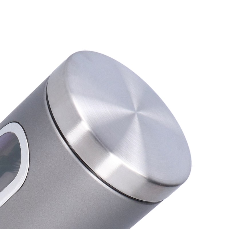 3Pcs Storage Jar Stainless Steel Food Tea Nut Container with