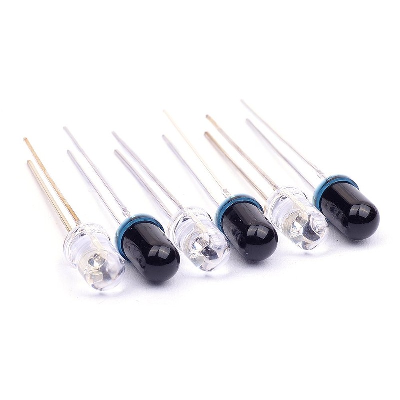Cylewet 30Pcs 5mm 940nm LEDs Infrared Emitter and IR Receiver