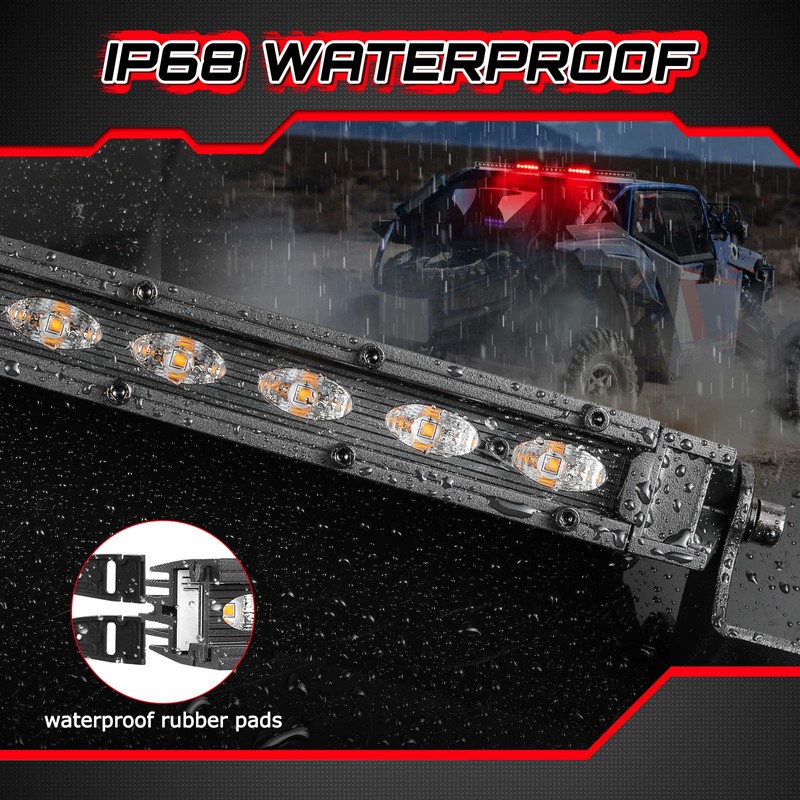 OFFROADTOWN 37 Inch Slim LED Chase Bar Rear LED Strobe