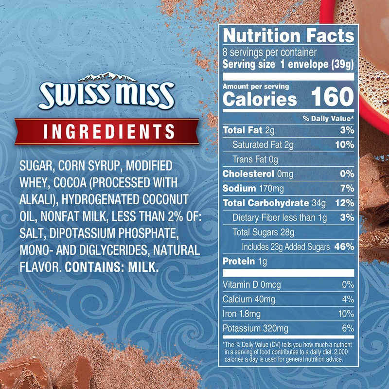 Swiss Miss Milk Chocolate Flavor Hot Cocoa Mix, 11.04 Ounce