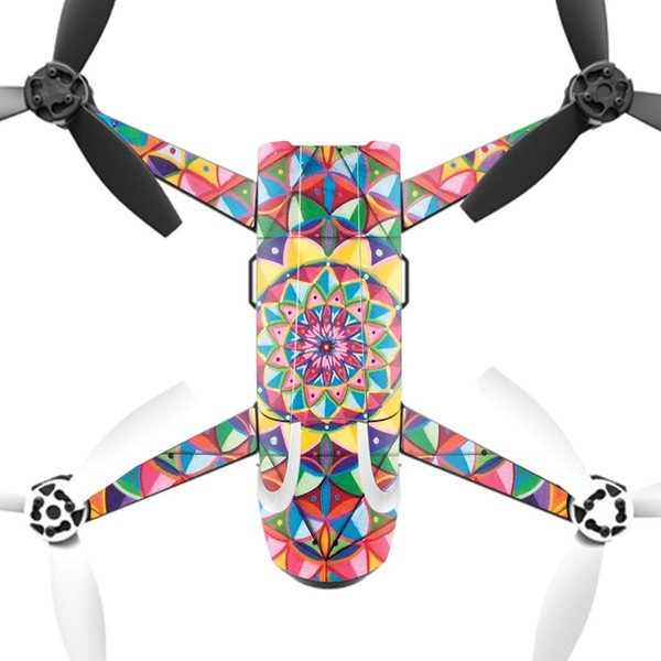 MightySkins Skin Compatible with Parrot Bebop 2 - Rainbow Kaleidoscope | Protective, Durable, and Unique Vinyl Decal wrap Cover | Easy to Apply, Remove, and Change Styles | Made in The USA