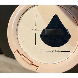 6 Pieces Face Powder Puff，Makeup Sponge Soft Velour，Powder Puffs Makeup Puff for Face Powder,Beauty Makeup Tools, Black