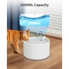 Lawfery 74oz/2.2L Ceramic Cat Water Fountain, Automatic Pet Drinking Fountain