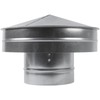 6" Inch Round Galvanized Steel Roof Cap with Mesh -
