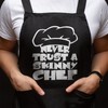 Men's Funny Never Trust A Skinny Chef Summer BBQ Cooking