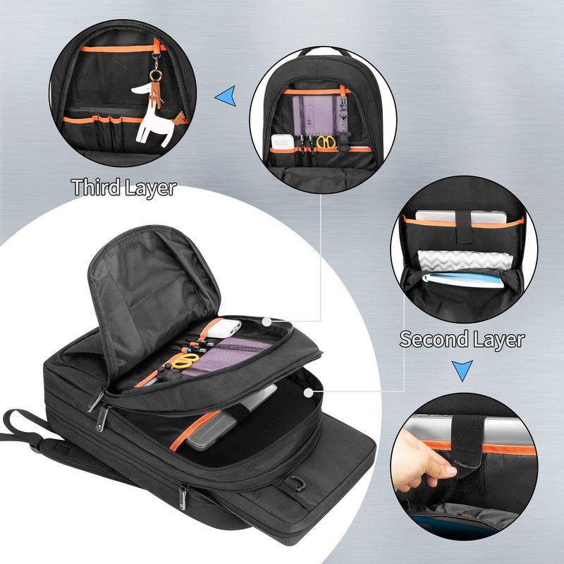 samdew Three-layer Chef Backpack with Knife Bag, Professional Knife Backpack