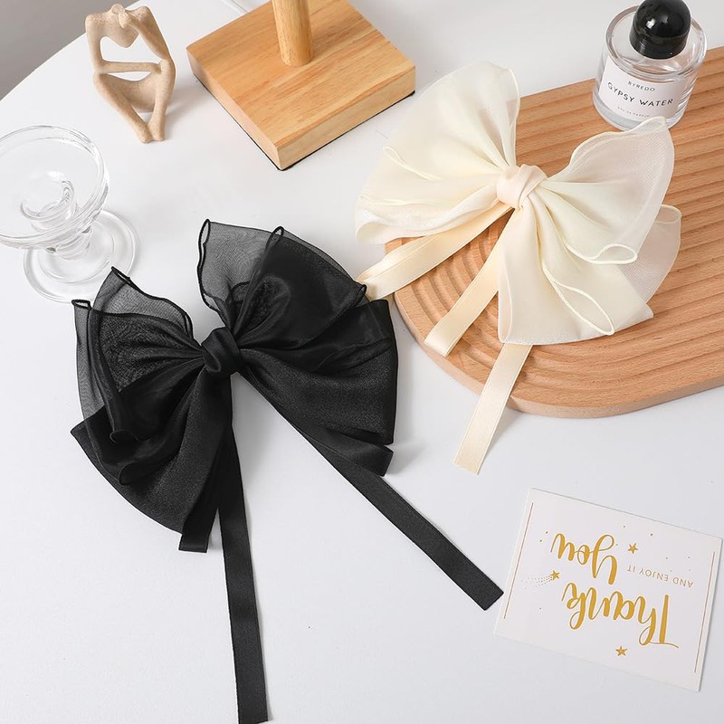 HAIRUO Elegant Large Bow Hair Clip for Women Teen Girls