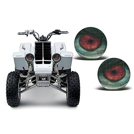 AMR Racing ATV Headlight Eye Graphics Decal Cover Compatible with Yamaha Banshee 350 1987-2005 - Nightmare