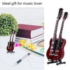 Wooden Miniature Guitar Elegant Mini Electric Guitar Musical Instrument Model