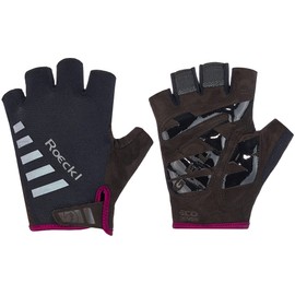 Roeckl Igura Cycling Gloves Short Black/Purple 2023: Size: 7.5