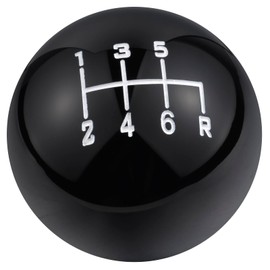 Arenbel 6 Speed Gear Shifter Knobs Black Ball Shift Stick Lever Car Racing Handle Replacement Fit Most Auto Manual Transmission Vehicles