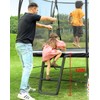 BCAN Trampoline Ladder Universal Easy-to-Assemble, 2-Step Trampoline Steps with Horizontal