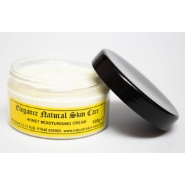 Honey Moisturising Cream 100g by Elegance Natural Skin Care Lightly fragranced, luxurious and non greasy Made In Small Batches By Family Business