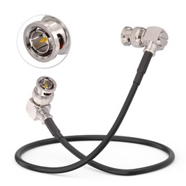 Superbat BNC Cable 3G/6G/HD SDI Cable 60 cm Belden 1855A Cable 75ohm BNC Male to Male (Both Right Angle) SDI Video Cable for HD-SDI/3G-SDI/4K Camera Broadcast CCTV Monitor SDI Converter