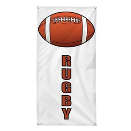 Vertical Vinyl Banner Multiple Sizes Rugby Sports Lifestyle Outdoor Weatherproof Industrial Yard Signs 4 Grommets 48x24Inches