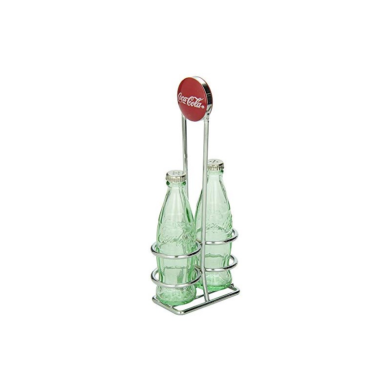 TableCraft Coca-Cola Salt and Pepper Shaker Set with Chrome Plated