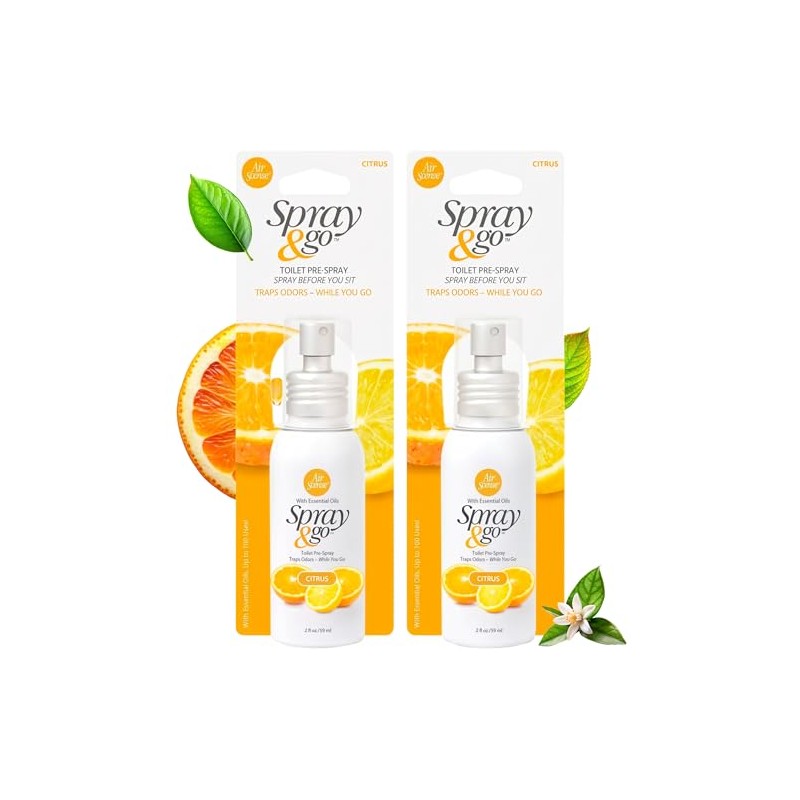 Air Scense Spray & Go Before-You-Sit Toilet Spray, Original Citrus,