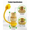 3/4" Female Natural Gas Quick Connect Fittings, Solid Brass Hose