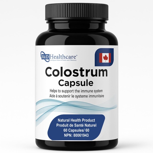 R & D HEALTHCARE Colostrum Supplements 250mg C 60 Capsules,