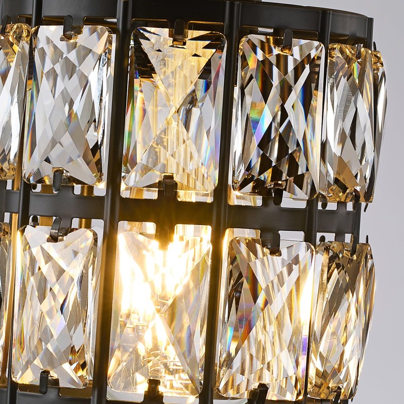 Ruibutrade Black Hallway Light Fixtures, Modern Semi Flush Mount Ceiling