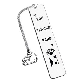 Cat Bookmark for Women Men Cat Lovers Gifts for Women Men Teens Boys Girls Bookish Cat Gifts Cute Bookmarks for Cat Lovers Funny Bookmarks Gift for Book Lover Valentines Day Gifts for Women
