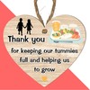 Thank You Dinner Lady Heart Plaque - Exquisite Handcrafted Wooden