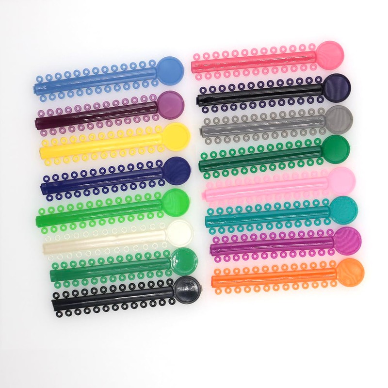 RUCYAI 1040Pcs Dental Orthodontic Braces Ligature Ties Elastic Rubber Bands