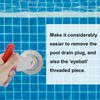 Feoang 2PCS Pool Plug Removal Tool, Metal Eyeball Seat Removal