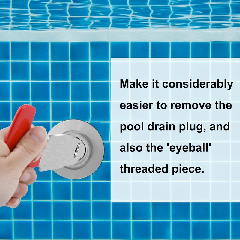 Feoang 2PCS Pool Plug Removal Tool, Metal Eyeball Seat Removal