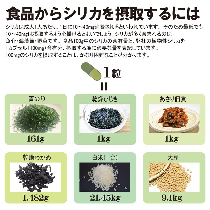3袋で300円お得！元気になるシリカ 30日分 高濃度シリカ(ケイ素)3000mg 国産無農薬 4種の必須ミネラル