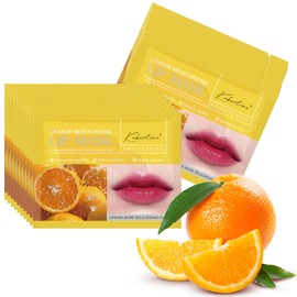20PCS Orange Collagen Lip Mask,Lip Moisturiser Mask,Plumping Lip Balm Mask For Dry Lips,Nourish & Anti-Wrinkle & Brighten Lip,Lip Exfoliator,Tinted Lip Balm Jelly Mask,Lip Care Set