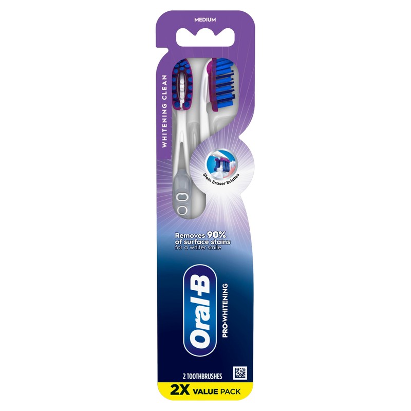 Oral-B 3D White Deep Stain Remover toothbrushes, 2 count toothbrush