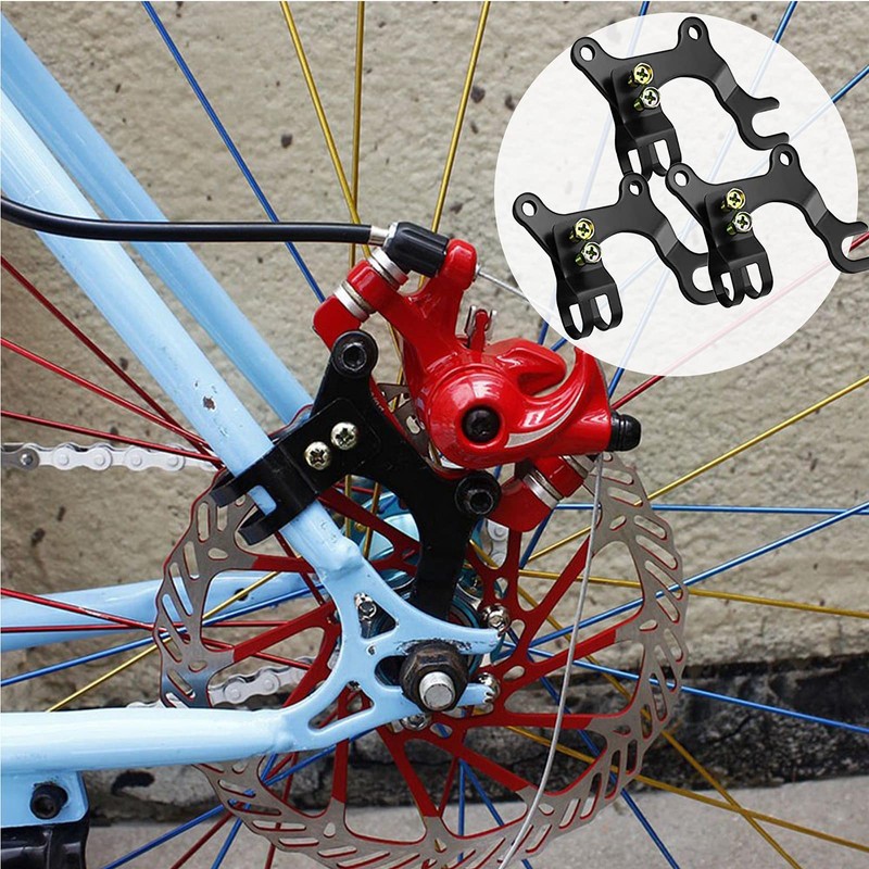 Pack of 3 Disc Brake Mount Frame, Black, Mountain Bike