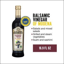 Filippo Berio Balsamic Vinegar of Modena 16.9 fl oz Glass Bottle, Gluten Free, Lactose Free, Non-GMO
