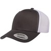 Yupoong YP Classics Retro Trucker Cap, Charcoal/White, OSFA