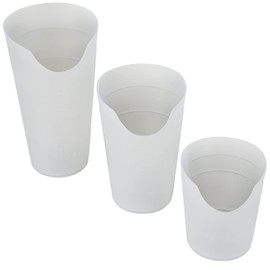 Vive Nosey Cup (3 Pack) - Cut Out Drinking Glass for Controlled Sips and Portions - Drink Cup for Stable & Fixed Drinking Position - Dishwasher Safe Plastic for Medical Patient, Parkinsons
