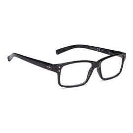 Vintage Reading Glasses Men Women（Black，+1.25）