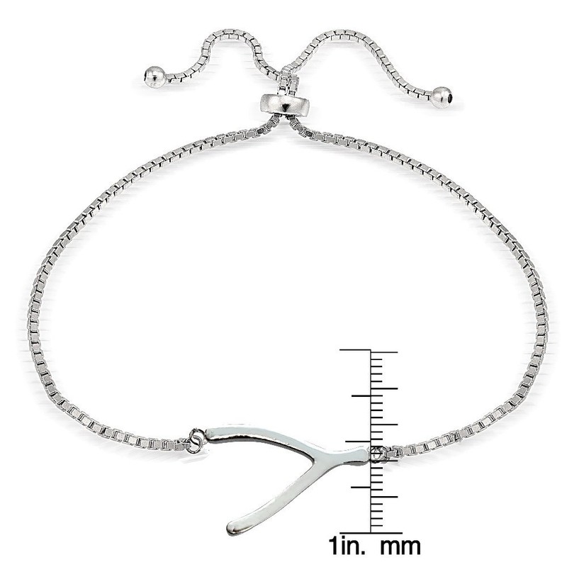 Hoops & Loops - Pulsera Ajustable Pulida de Plata de