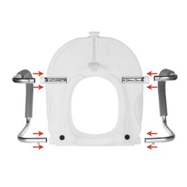 PCP Detachable Arms, Safety Accessory for Molded Toilet Seat Risers, Made in USA